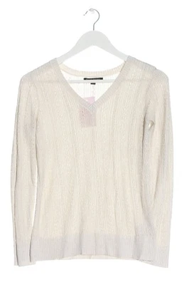 BANANA REPUBLIC Pull col en V Dames Pull T EU 34 blanc cassé style décontracté - Photo 1/4