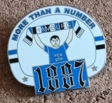 Pin, Hamburg , HSV,  Sammelauflösung,  MORE THAN A NUMBER 1887 , FCK STP, Weiss
