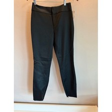 Alice + Olivia Black Stacey Bendet Slim Fit Ankle Zip Trousers size 0