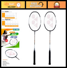 Lightweight Aluminum Badminton Rackets Set of 2 with Full Cover - ZR 100 Design