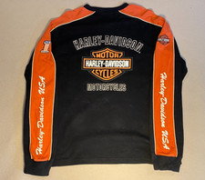 Vintage Harley Davidson Sweatshirt Size L Black/Orange An American Legend