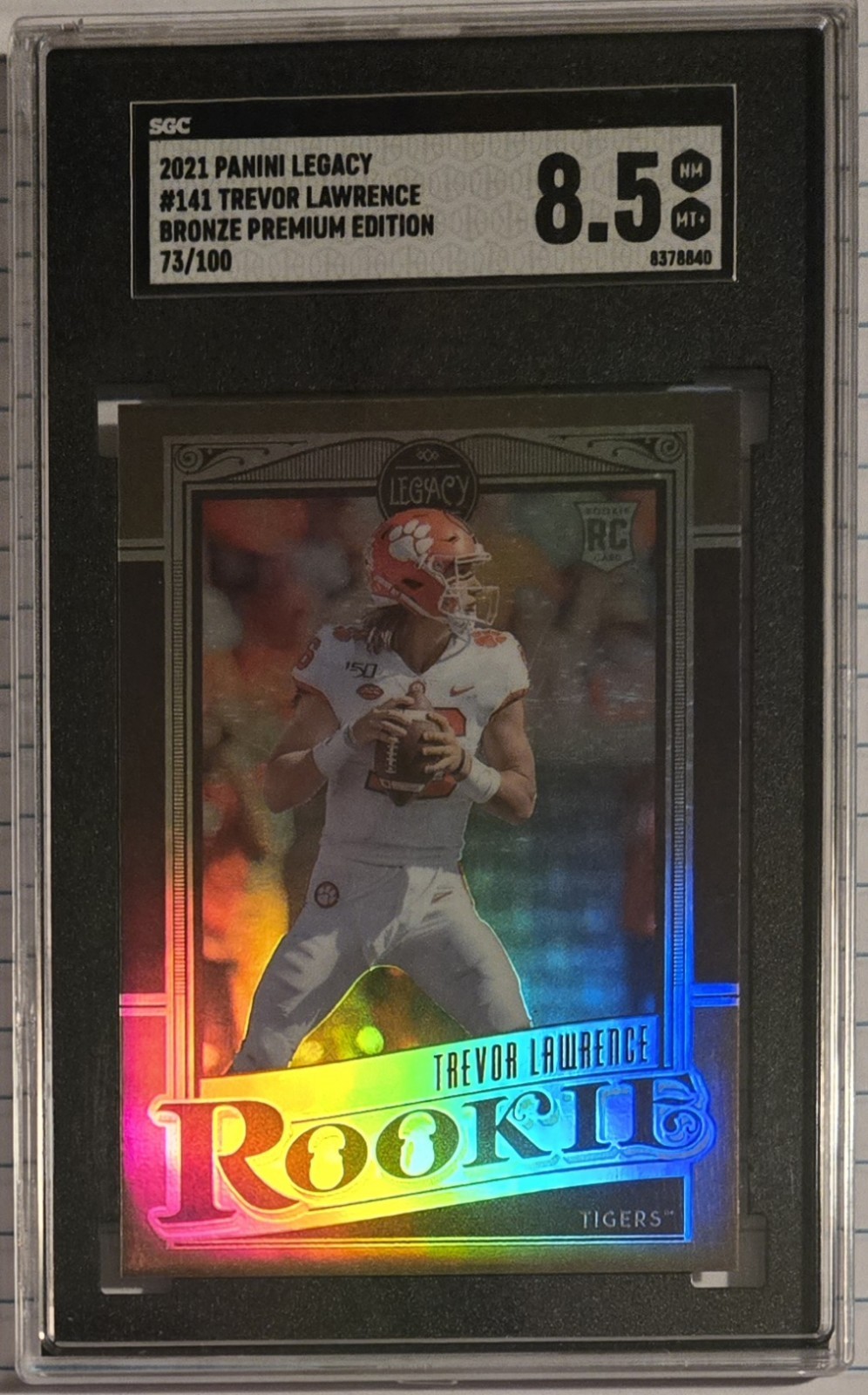 2021 Panini Legacy Bronze, Trevor Lawrence, SGC 8.5 [#73/100!] Bronze Auction!
