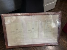 Pottery Barn Mahagony Wood Gallery Frame 18 X 11 - 3 4x6 Photos