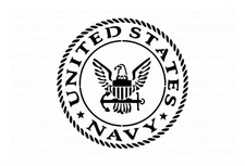 US Navy Round Wall Art Reusable Plastic Stencil - StencilAir