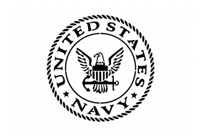 US Navy Round Wall Art Reusable Plastic Stencil - StencilAir