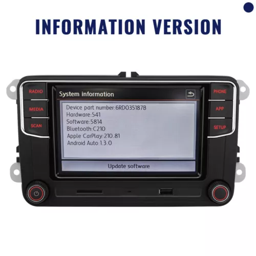 6.5" RCD440 PRO CarPlay Android Auto Rear USB Radio Stereo Für VW Passat Golf CC - Bild 5 von 12