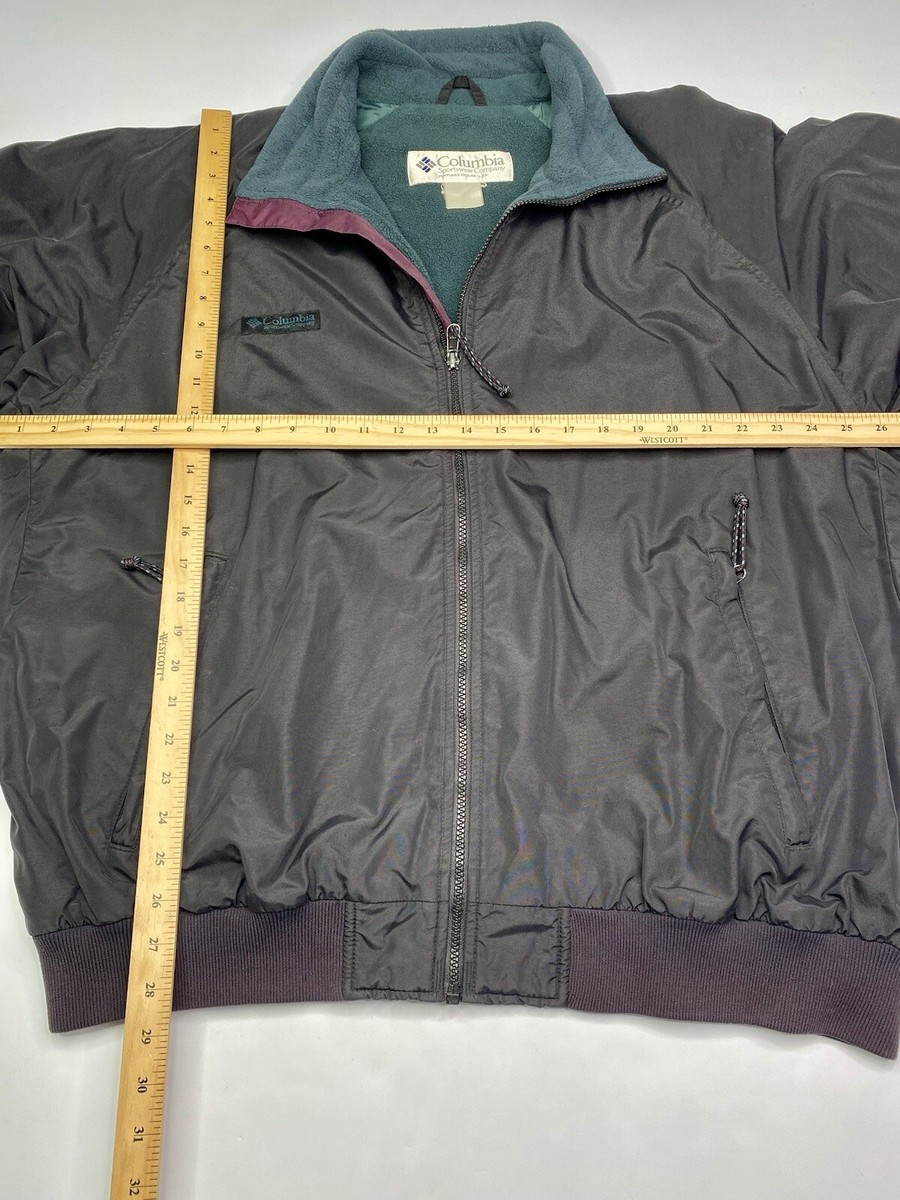 VTG Columbia Mens Sz XL Black Full Zip Fleece Lined VTG Columbia Mens Sz XL Black Full Zip Fleece Lined