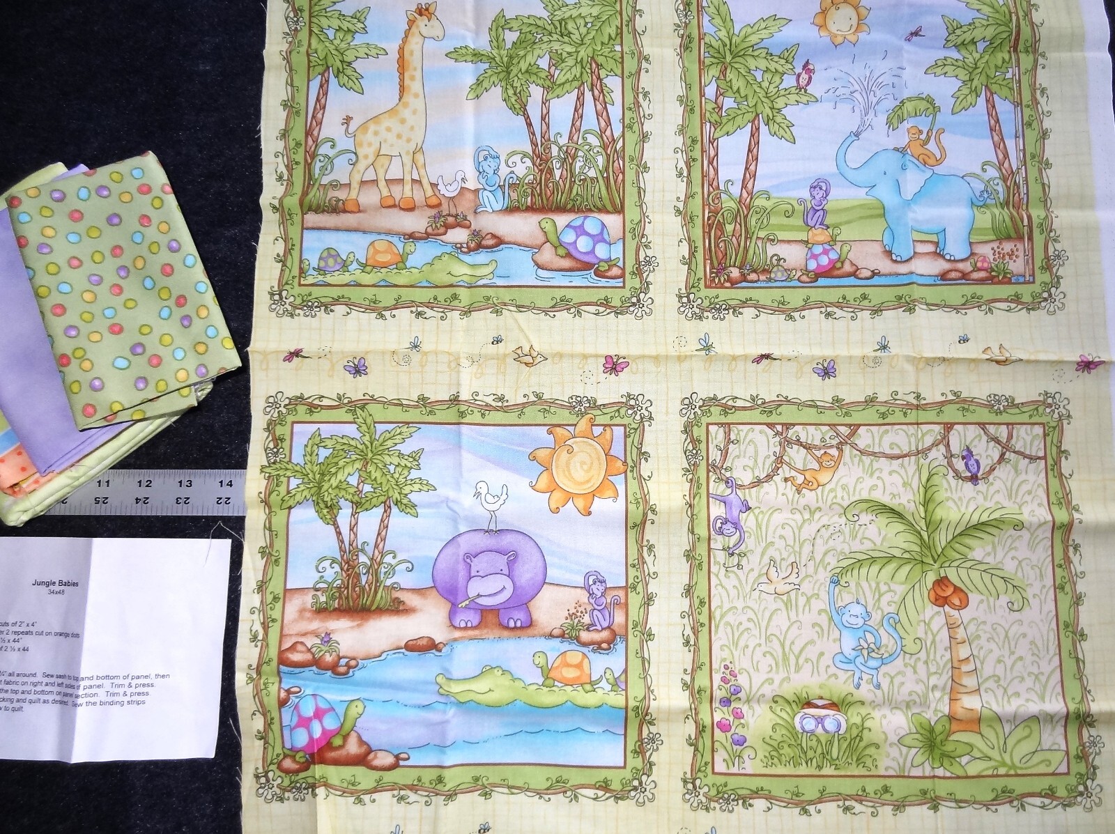 JUNGLE BABIES KIT FROM THE QUILT SHOP ESSENHAUS W/ORIGINAL TAGUNUSED