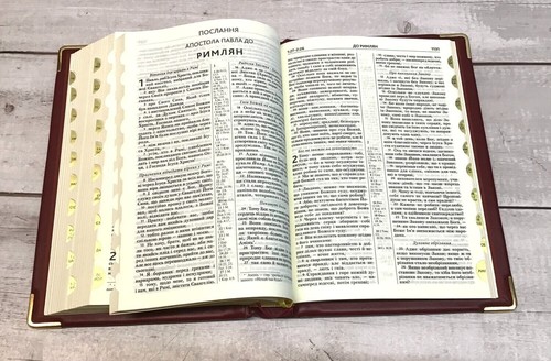 Біблія шкіряна ручна робота cучасний переклад Турконюка Ukrainian Bible 180x250m - Imagen 9 de 10