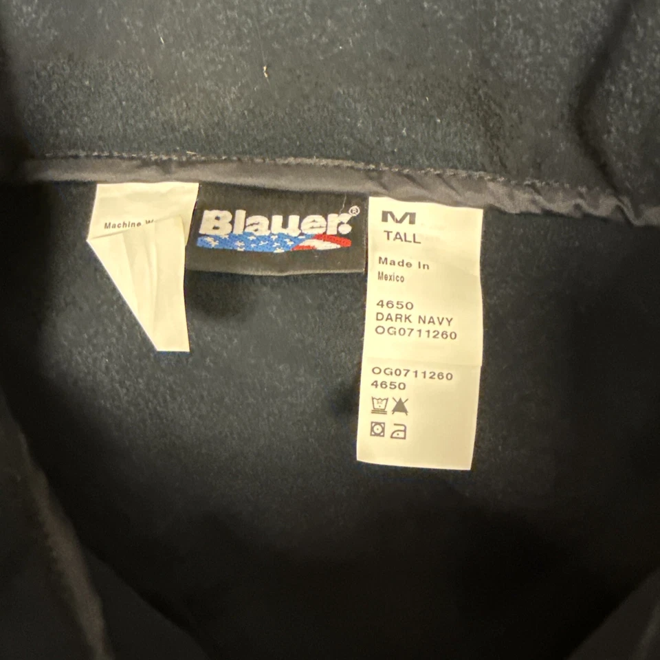 NWT Blauer 4650 Warm Fleece Jacket Dark Navy Mens Medium Tall - Image 3 of 4