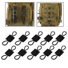 Black10Pcs/set Elastic Molle Ribbon Buckle Antenna Cable for PTT Retainer US