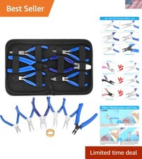 6-Piece Jewelry Making Pliers Set with Ergonomic Rubber Handles  Storage