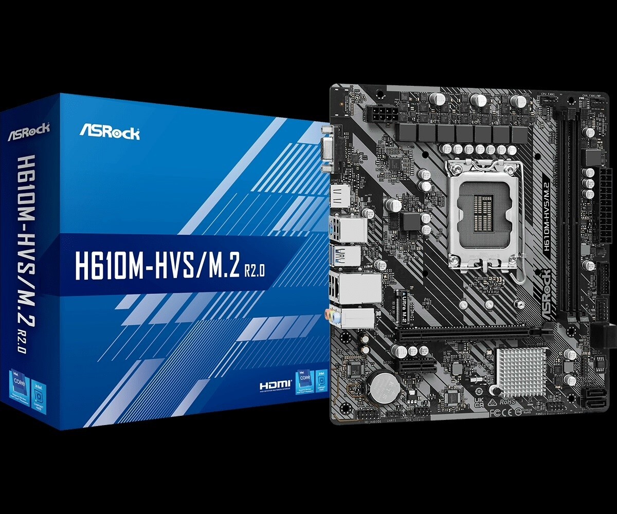 ASROCK　H610M-HVS-M.2 R2.0　LGA1200 Amazon.com: ASRock H610M-HVS/M.2 Motherboard (LGA 1700