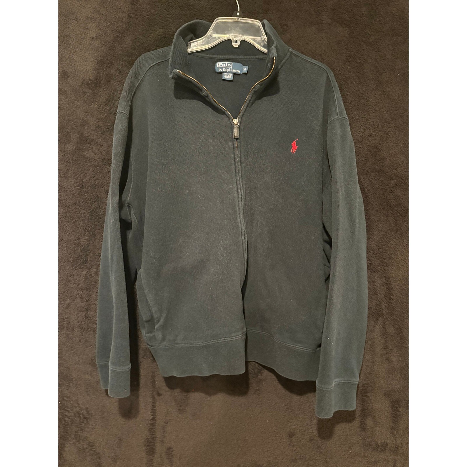 Polo Ralph Lauren Felpa Full Zip Giacca Rosso Pony Logo XL
