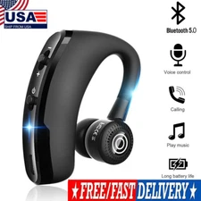 Bluetooth 5.0 Earpiece Wireless Headset Driving Trucker Earbuds Noise Cancelling