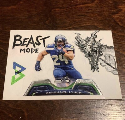 Marshawn Lynch 1/1 Custom Painted Card  Beast Mode  ACEO