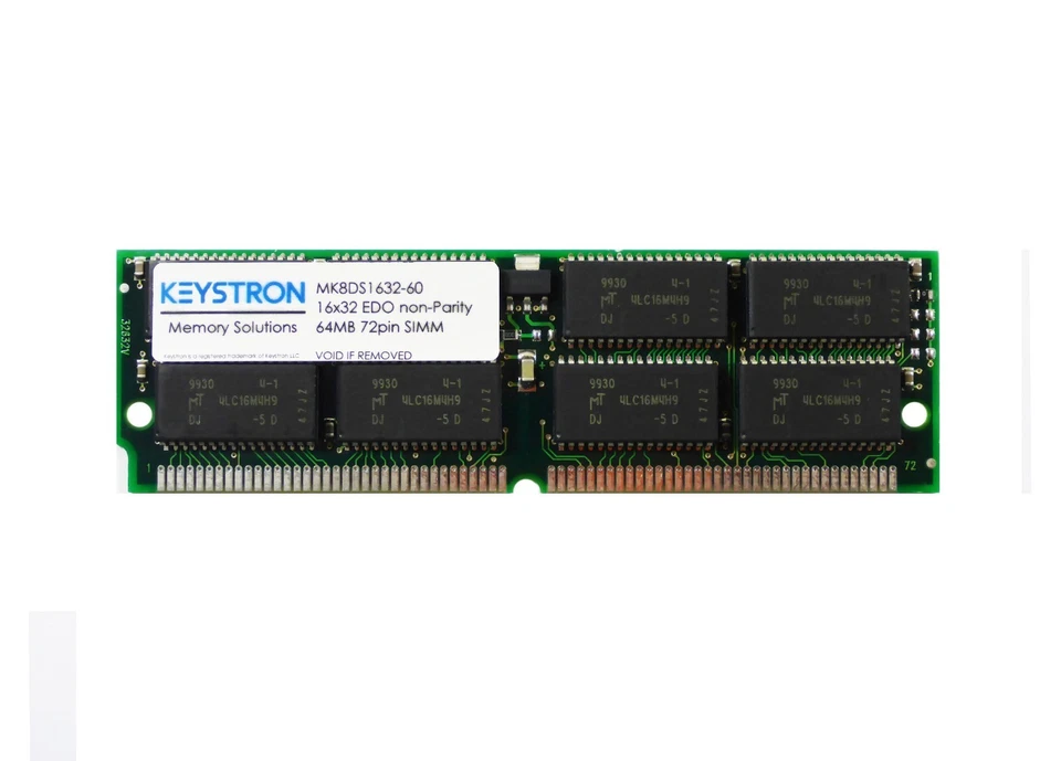 64MB 72pin SIMM MEMORY 16X32 NON PARITY EDO 60NS RAM - Image 2 of 2