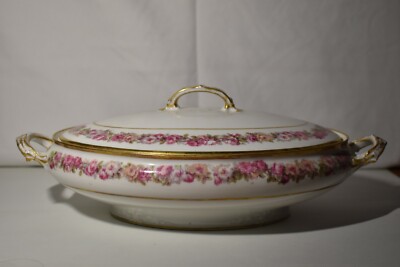 CH Field Haviland Limoges GDA France White w/ Rose Gold 3 Piece