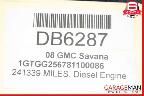 06-10 GMC Savana 6.6L Diesel Completo Engine Motor Block Montaggio 241k - Picture 12 of 12