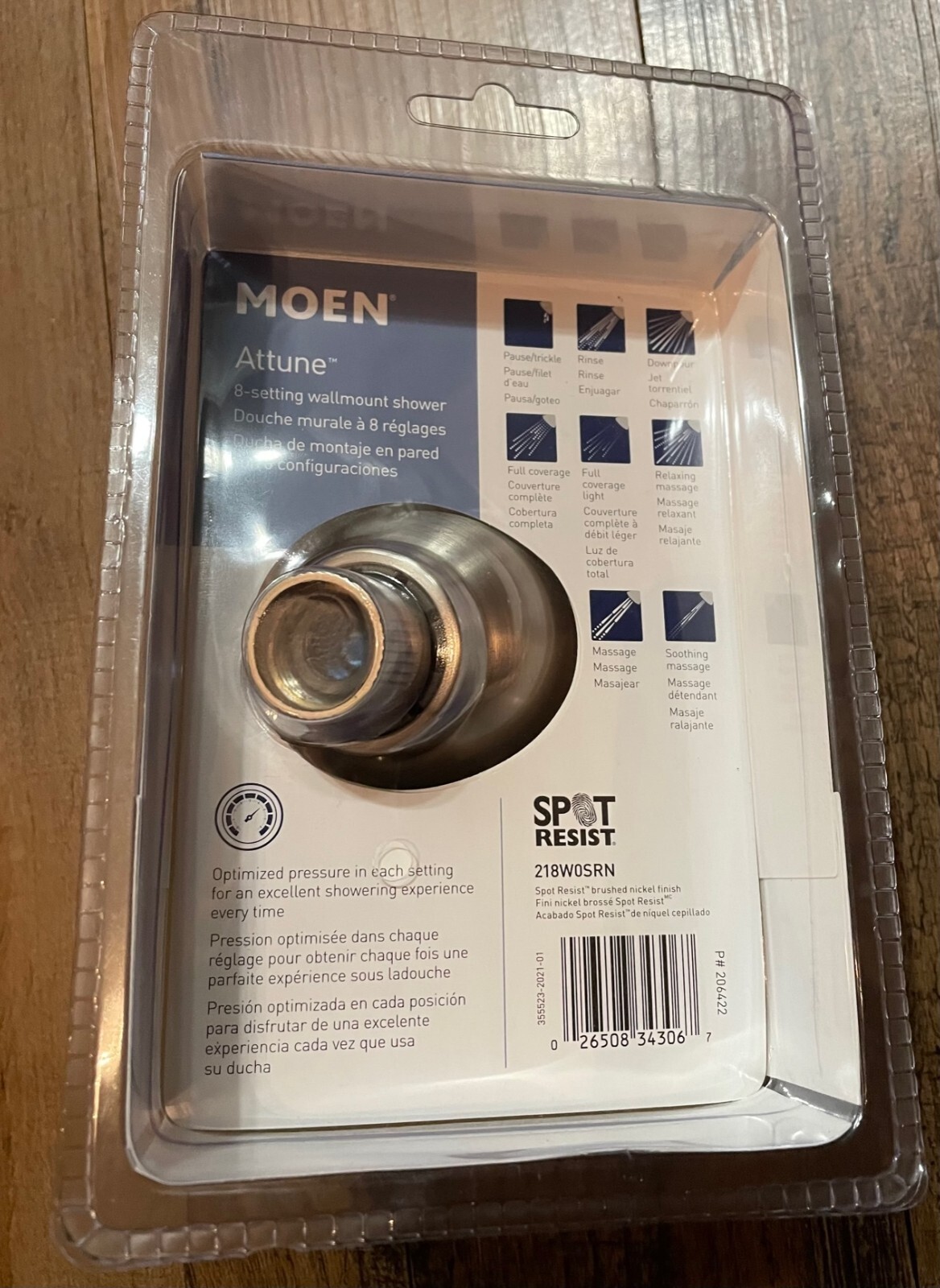 MOEN 8Setting Attune Showerhead 218W0SRN Lifetime Warranty Free Ship