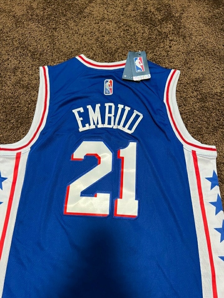 Joel Embiid NBA 75th anniversary authentic stitched jersey