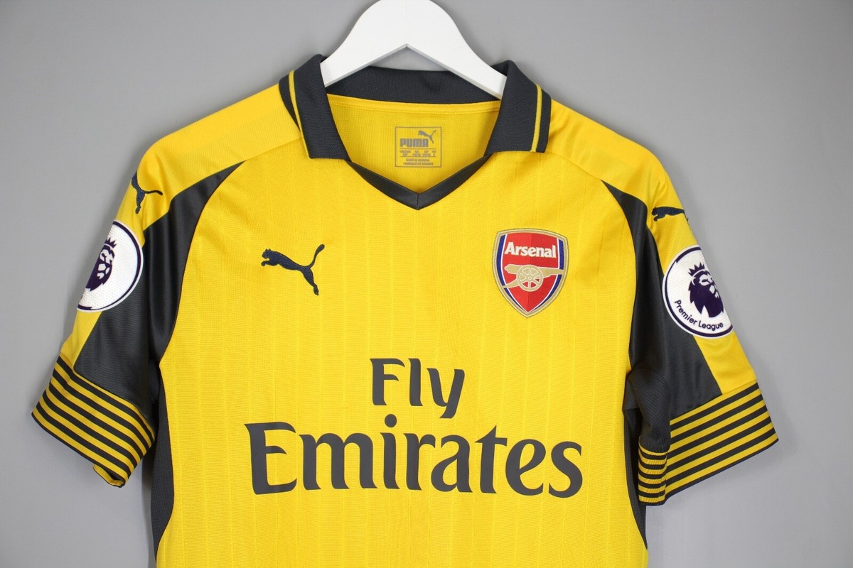 ARSENAL LONDON ENGLAND 2016/2017 AWAY FOOTBALL SHIRT JERSEY PUMA S