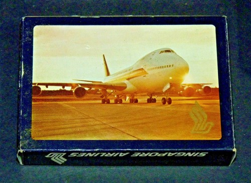 Vintage Singapore Airlines 747 Airplane Aircraft Inflight Souvenir Playing Cards