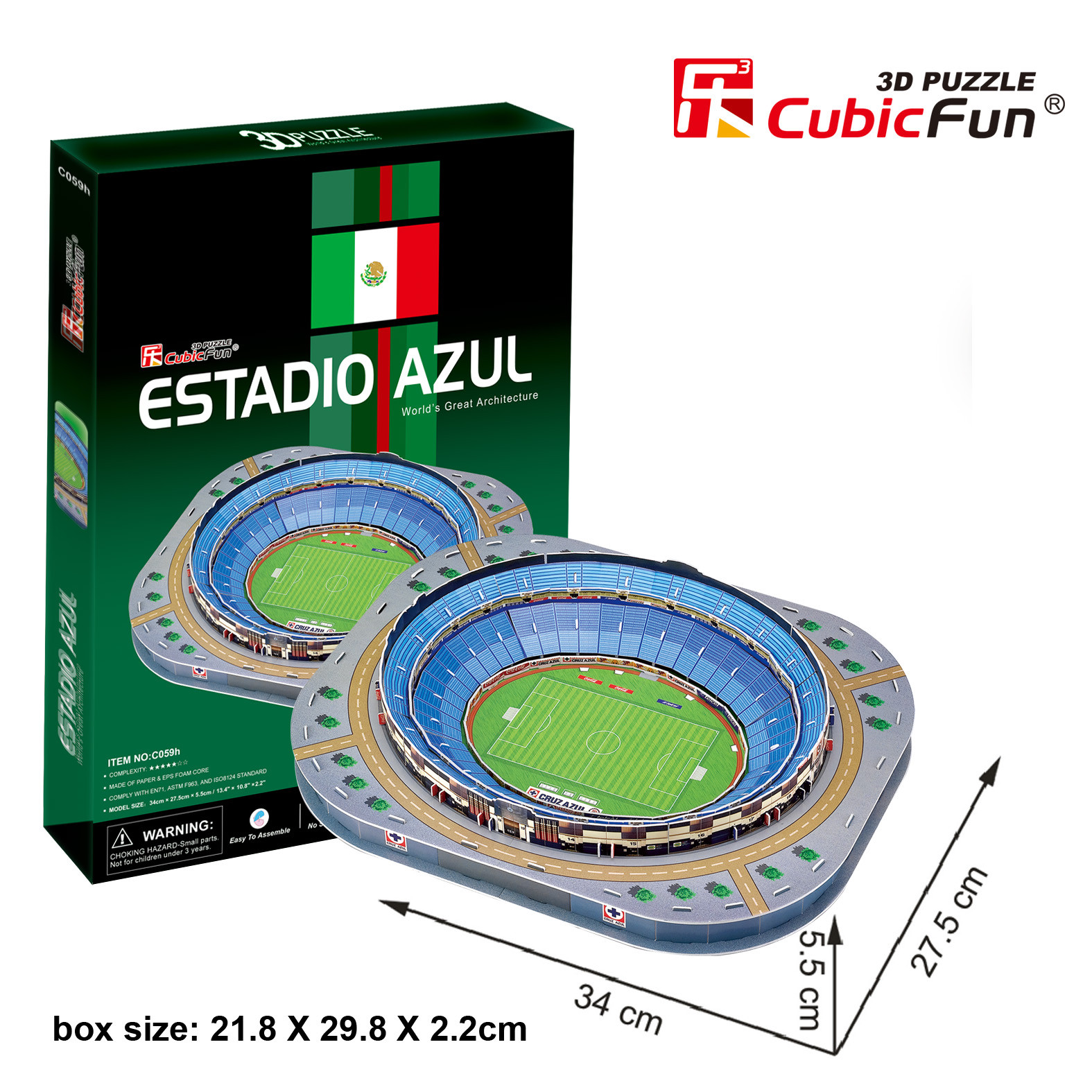 estadio azteca 3d puzzle