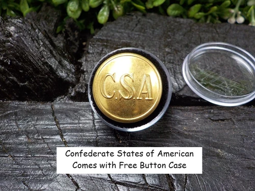 Confederate States of America Coat Button Loaded with Gold Free Button Case