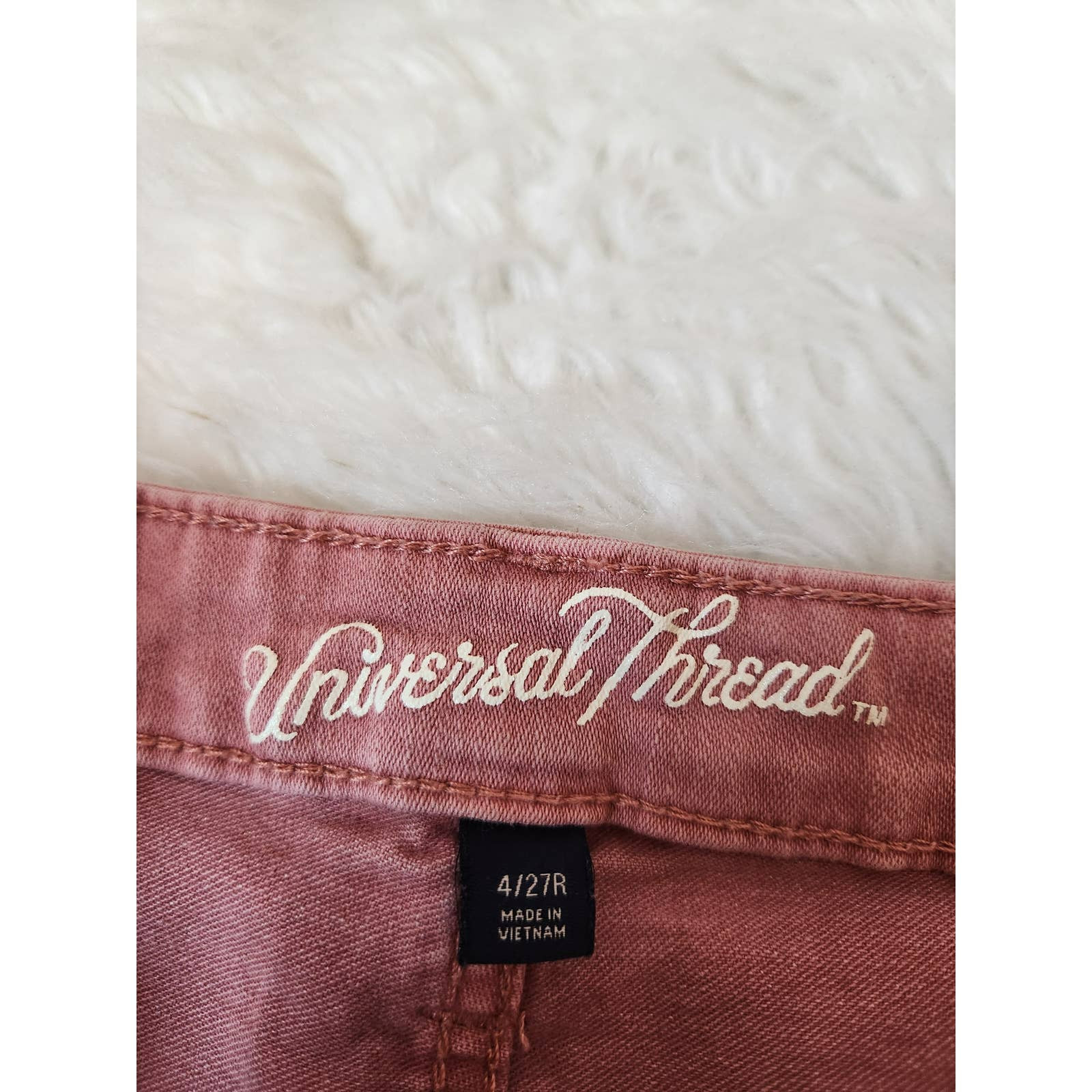 Universal Thread Womens Pink Solid Stretch Raw He… - image 3