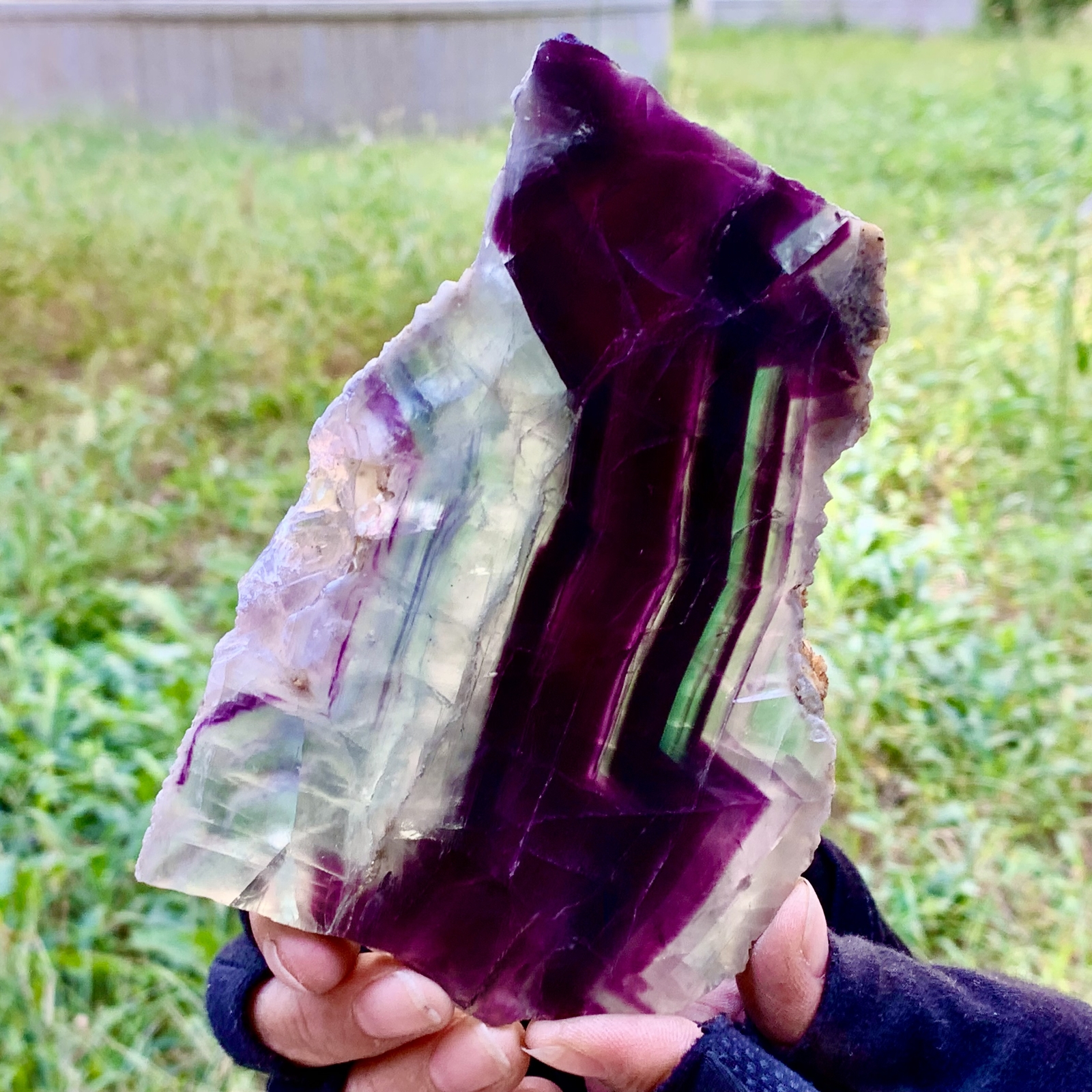 335G Natural Rainbow Fluorite Crystal Flake Raw Stone Specimen for Collectors