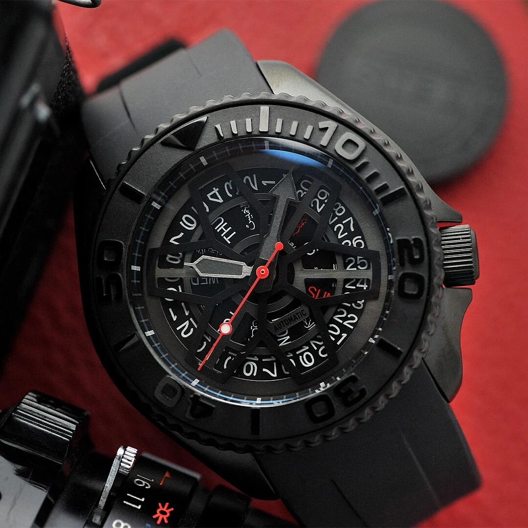 Seiko Mod Black Pearl SRPD79K1M8 Men Black Custom Watch Auto 42mm
