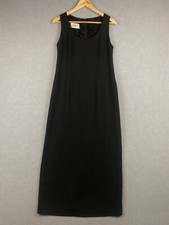 Laura K Dress 12 Black Layered Rhinestone V Neck Cap Sleeve Event Evening