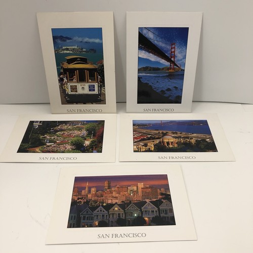 San Francisco Portcard Lot Color Skyline Golden Gate Bridge Trolly
