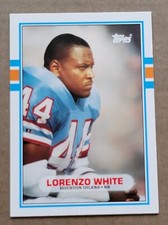 1989 Topps Traded Houston Oilers Lorenzo White Rookie Card 10T. rookie card picture
