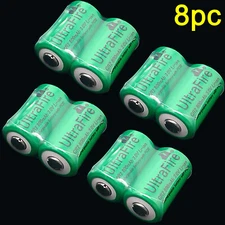 LOT 8PC ULTRAFIRE CR2 CR-2 Li-ion RECHARGEABLE BATTERIES BATTERY KCR2 CR17355