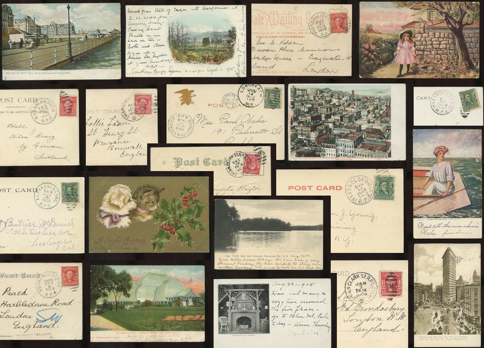 PPCs UB MATASELLOS DE CORREOS FERROVIARIOS 1905-07 EE. UU.... PRECIO ÚNICO