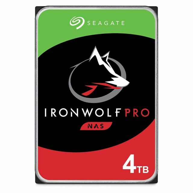 4TB Seagate IronWolf PRO, Internal, 7200 RPM, 3.5 inch (ST4000NE001) Hard Drive
