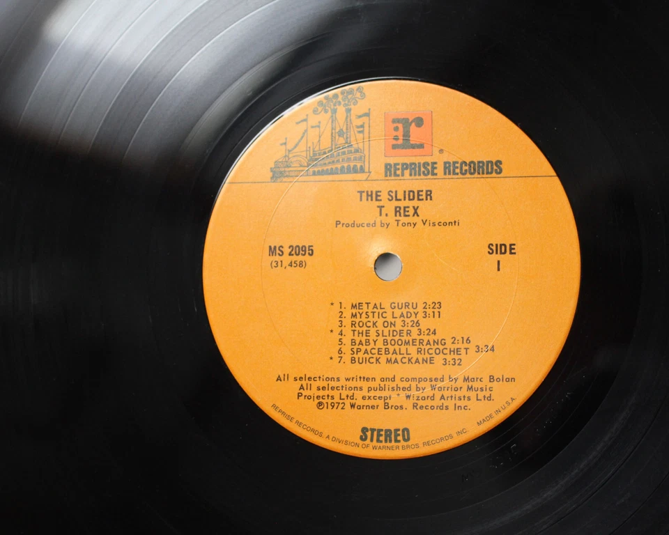 ORIGINAL 1972 T REX THE SLIDER VINYL LP EX T.REX - Image 2 of 3