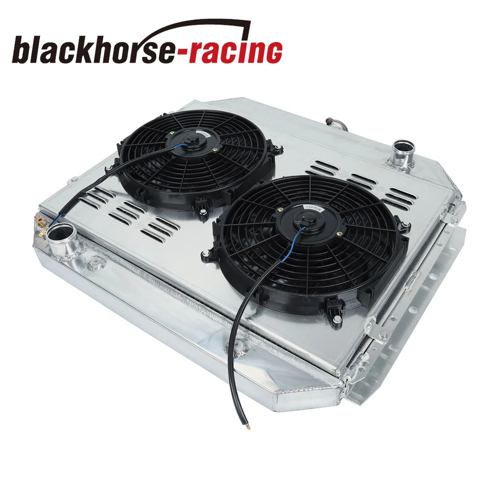 For 1968-1979 Ford F100 F150 F250 F350 Bronco V8 3 Row Radiator+Shroud Fan+Relay Foto 4 de 4