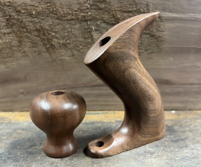 Tote & Knob Set For A Stanley Plane No 5 Type 7-8 Black Walnut Low
