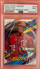 2020 TOPPS CHROME JUAN SOTO TOPPS FIRE PREVIEW NBCD #FP6 PSA 9 MINT NATIONALS
