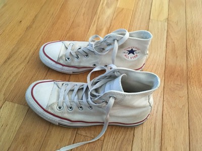 white converse high tops ebay