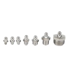 M5-M20 1/8"-1/2" BSP NPT 304 Stainless Grease Zerk Nipple Fitting For Grease Gun