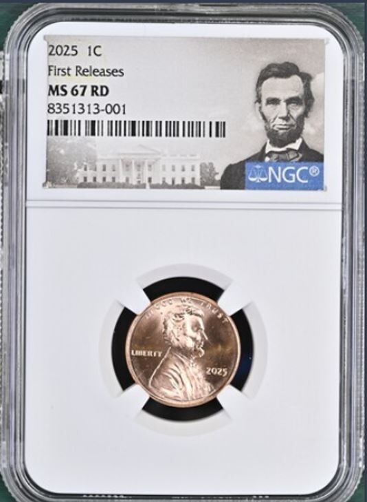 2025 P Penny Abraham Lincoln Shield Cent NGC MS 67 FIRST