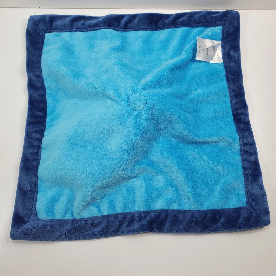 迪士尼宝贝怪物公司SOLLY蓝色丝绒Lovey摇铃安全毯毛绒 — 第 2/4 张图片