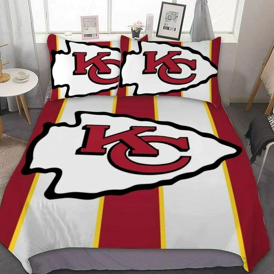 Kansas City Chiefs Comforter Cover 3PCS Bedding Set Duvet Cover