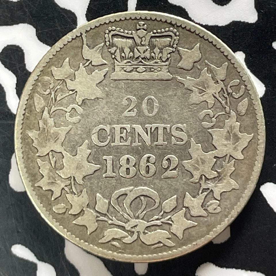 1862 New Brunswick 20 Cents Lot#JM9272 Silver! - Image 2 of 2