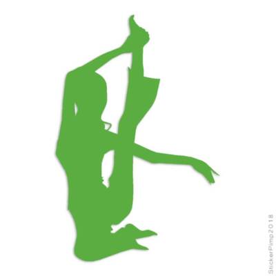 Yoga Stretch, Vinyl Decal Sticker, Multiple Colors & Sizes #1154