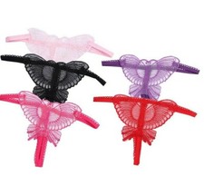 LADIES 3&5 MULTIPACK  BUTTERFLY BRIEFS THONGS LINGERIE GIFT UK10-12 SET"SALE"